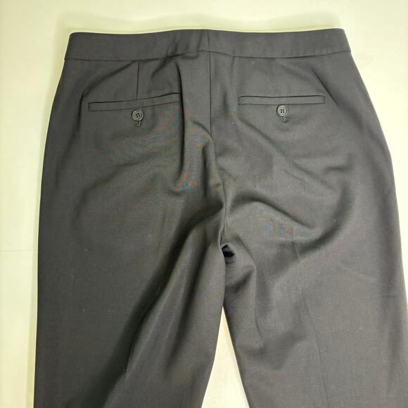 Theory Ibbey 2 Black Wool Blend Mid Rise Straight Leg Dress Pants 6 - Picture 7 of 11